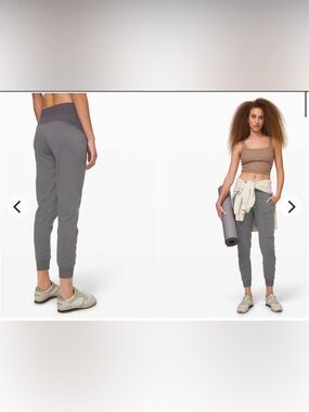 Lululemon Dance Studio Mid-rise Joggers Women Size 16 Gray Full Length